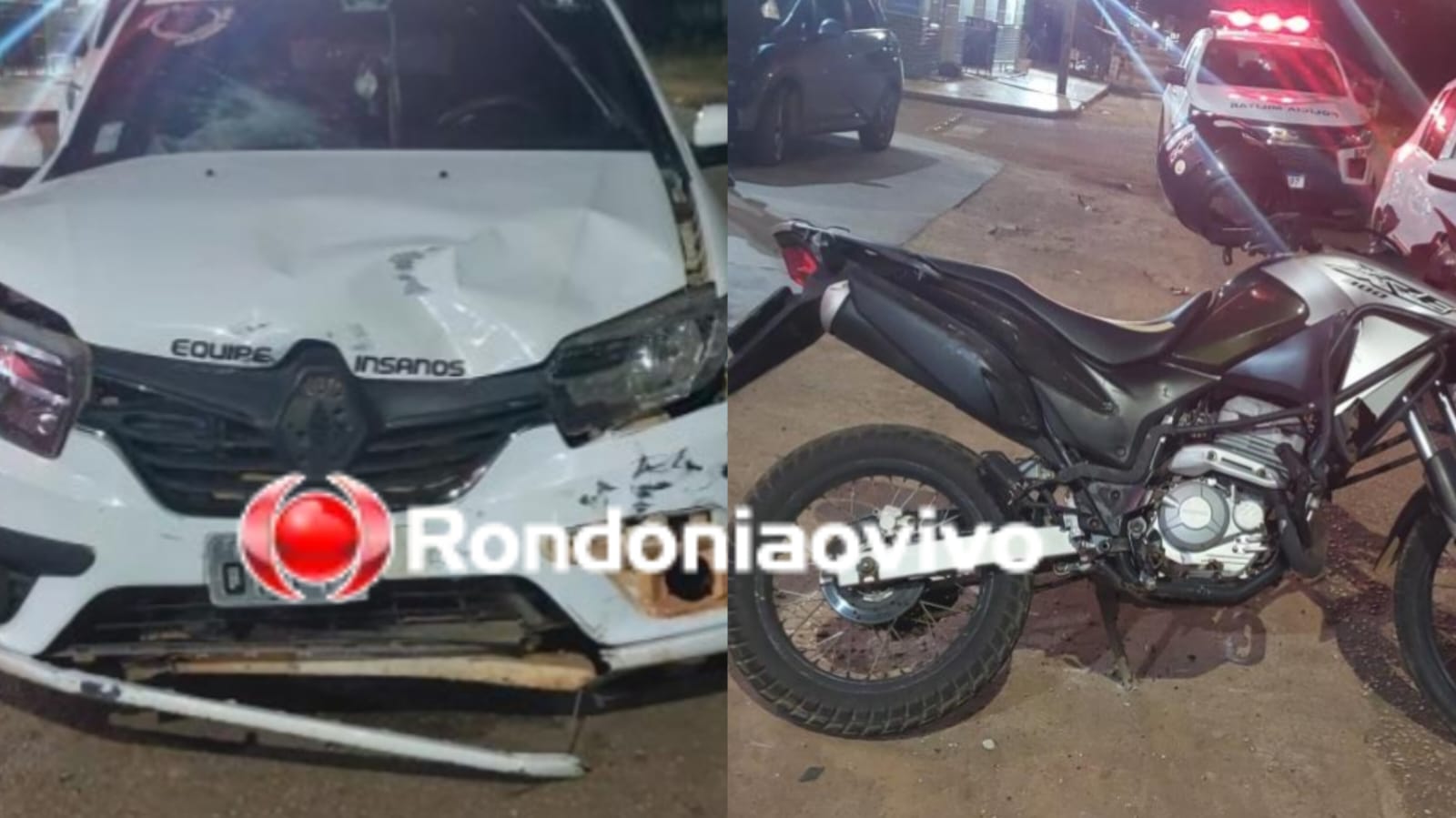 AVANÇOU: Condutor de XRE300 é atropelado por carro de motorista de App