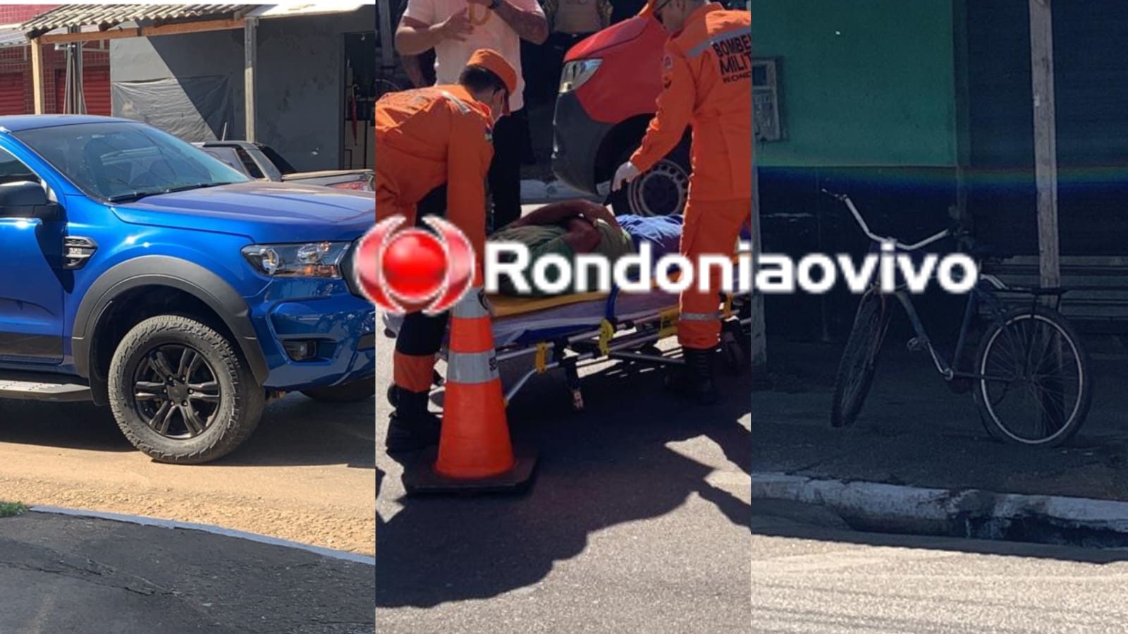 NA RIO MADEIRA: Motorista de Ranger avança cruzamento e atropela ciclista de 60 anos 