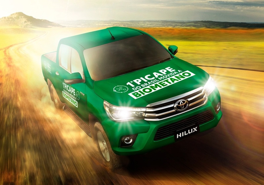 COMBUSTÍVEL RENOVÁVEL: Toyota apresenta Hilux movida a biometano