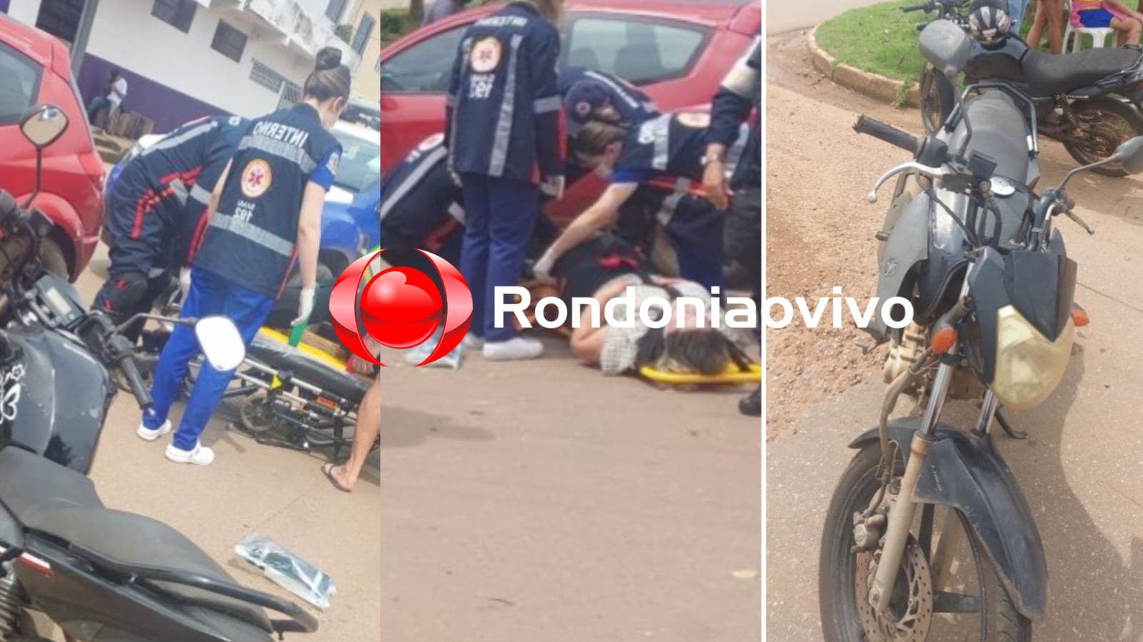 NA IMIGRANTES: Criança, mãe e homem ficam feridos após colisão entre motocicletas 