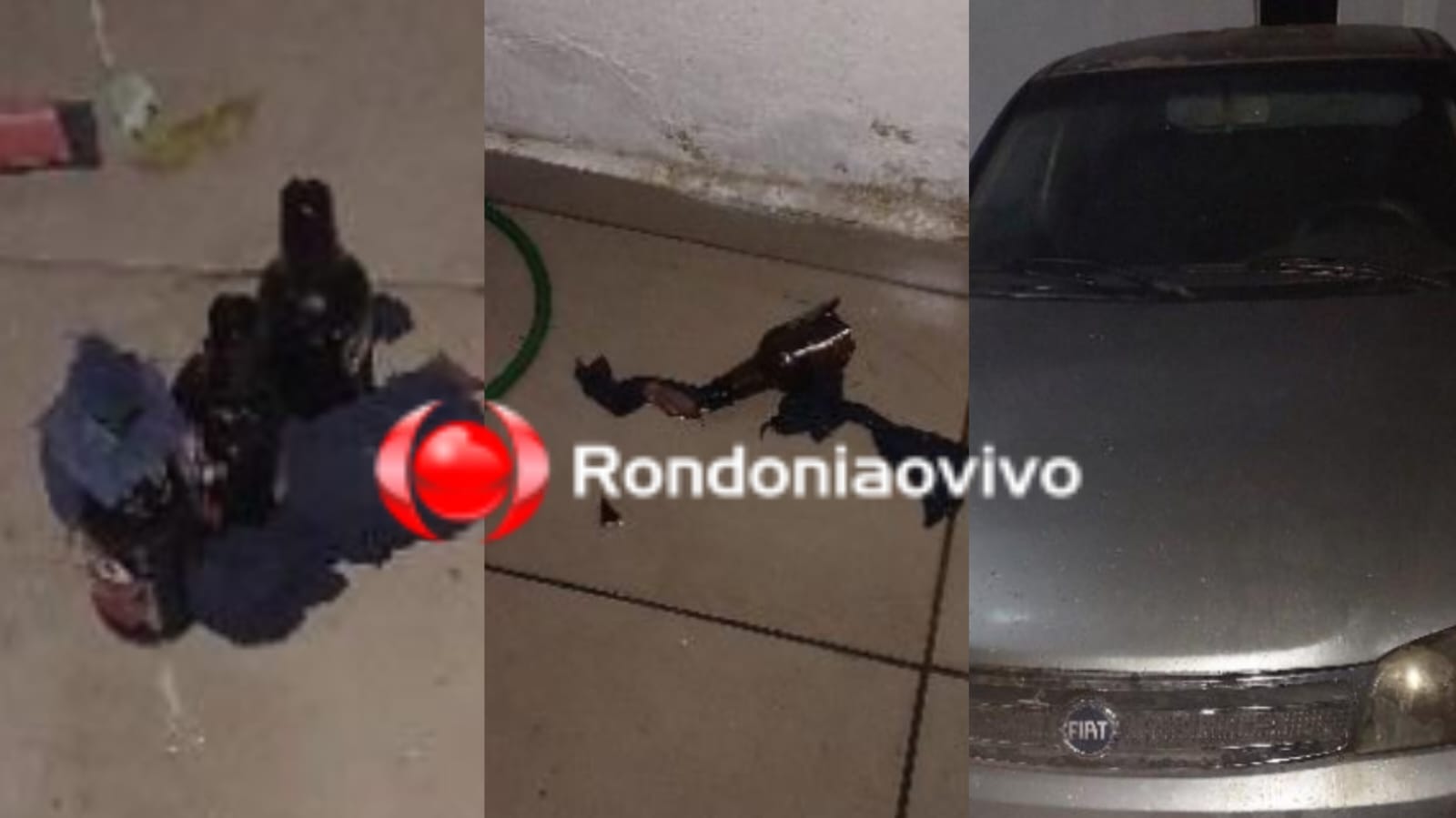 INCENDIÁRIO: Criminoso encapuzado usa coquetel molotov durante ataque em residência 