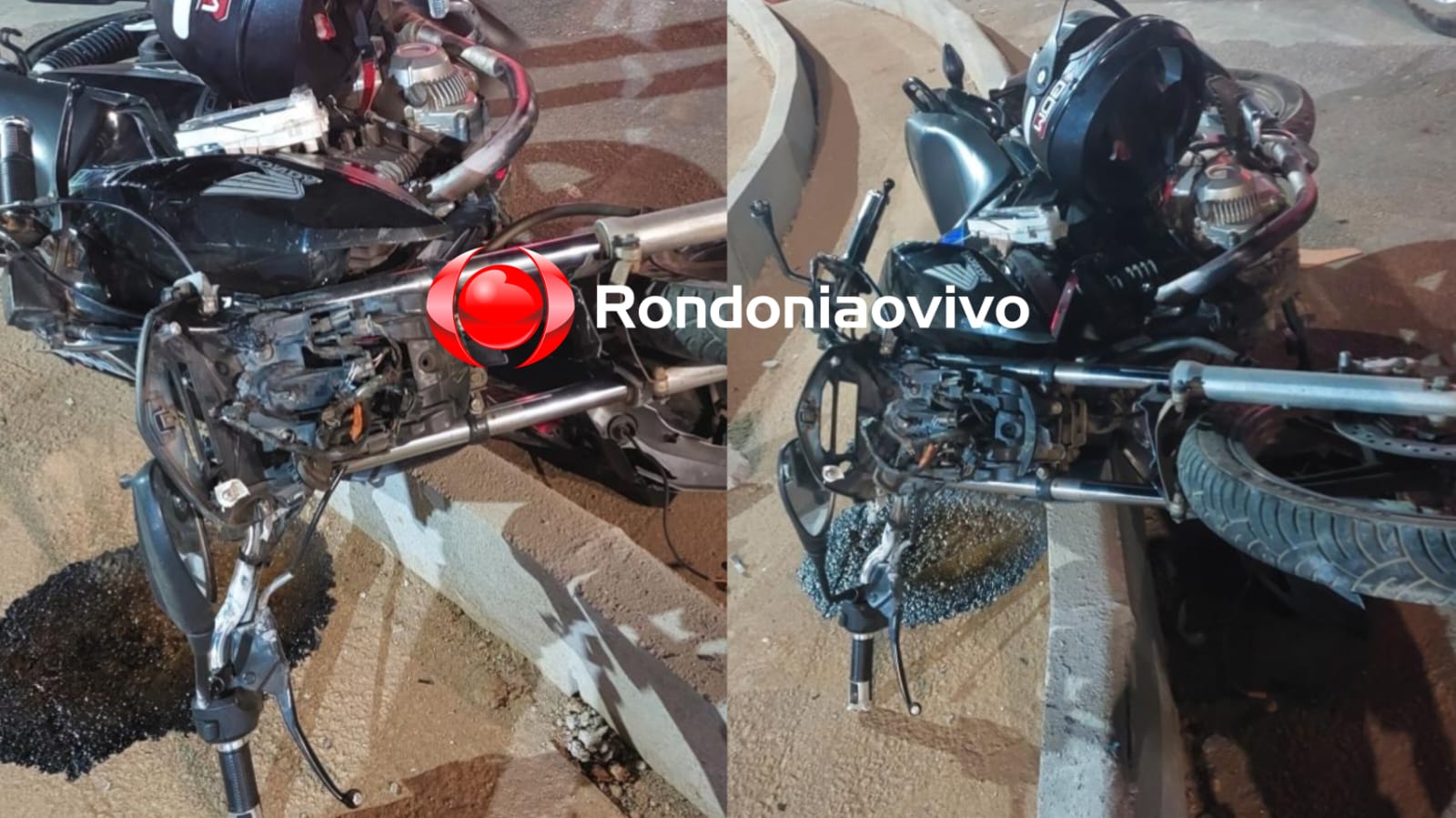 GRAVE: Motociclista fica inconsciente após sofrer acidente em rotatória 