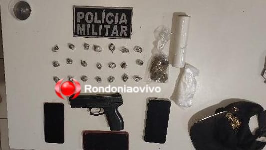 NA MADRUGADA: Traficante fazia segurança de boca de fumo com arma de brinquedo; Trio é detido