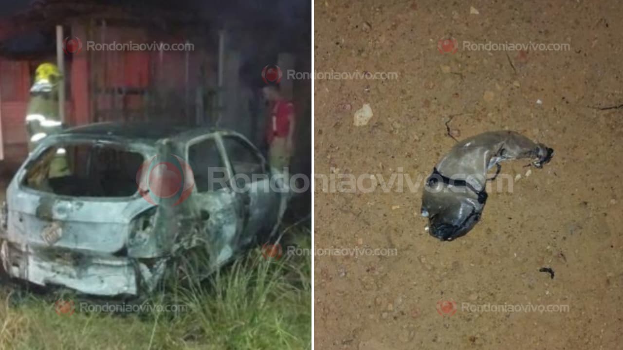 ATAQUE: Criminosos jogam coquetel molotov e carro é destruído na zona Leste 