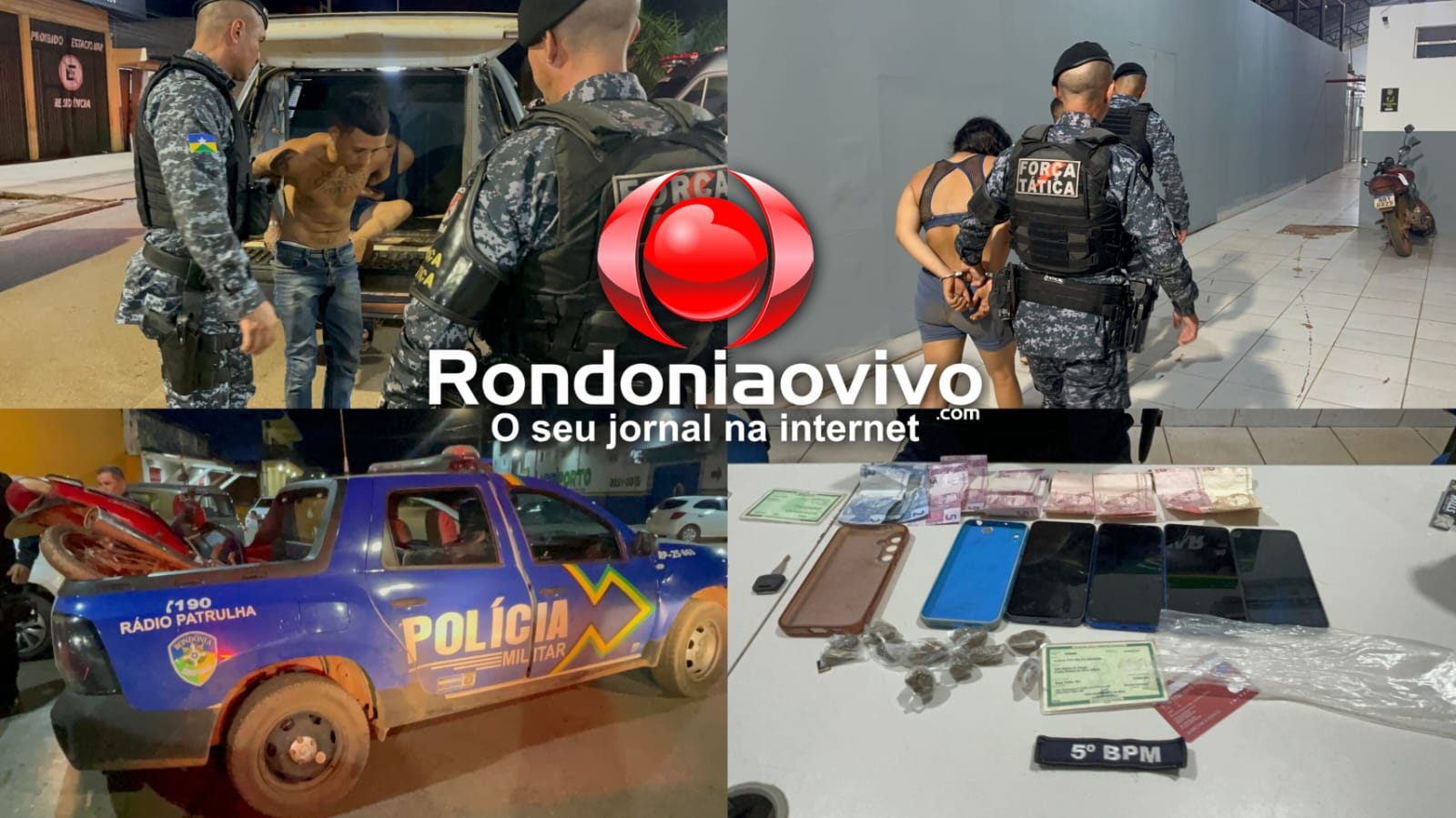 NO FLAGRA: 'MP do CV' e mulher são presos em boca de fumo com droga e moto roubada