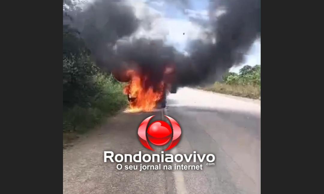 VÍDEO: Caminhão ficou sem freio antes de pegar fogo e ser destruído na BR-364