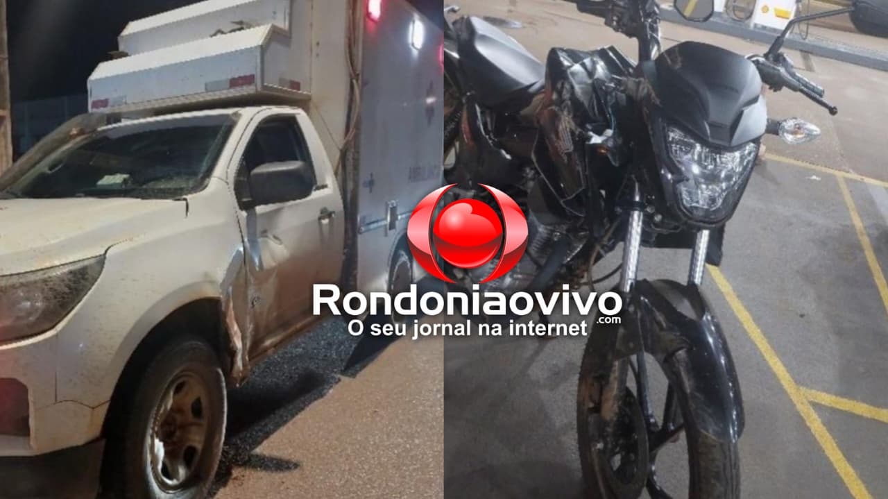 NA RIO MADEIRA: Colisão entre ambulância e motocicleta deixa jovem ferida 