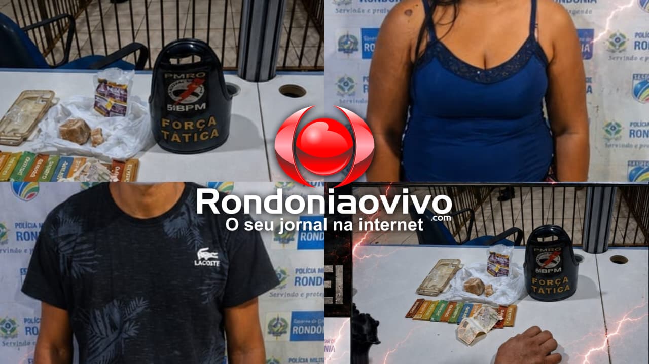 FORÇA TOTAL: PM prende casal por tráfico próximo da BR-364