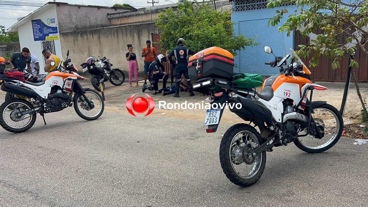 VÍDEO: Motoboy sofre acidente após carro sair de estacionamento no Olaria