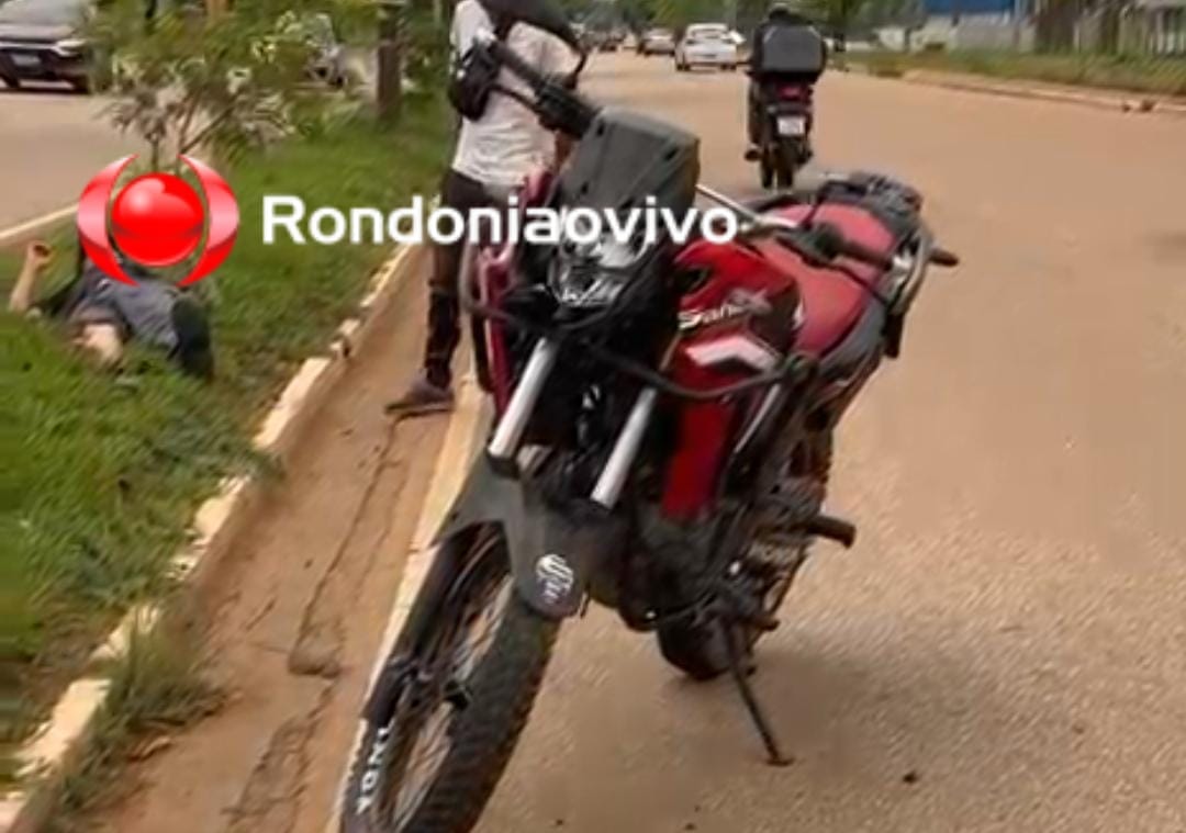 VÍDEO: Forte batida entre motocicletas deixa dois feridos na Imigrantes