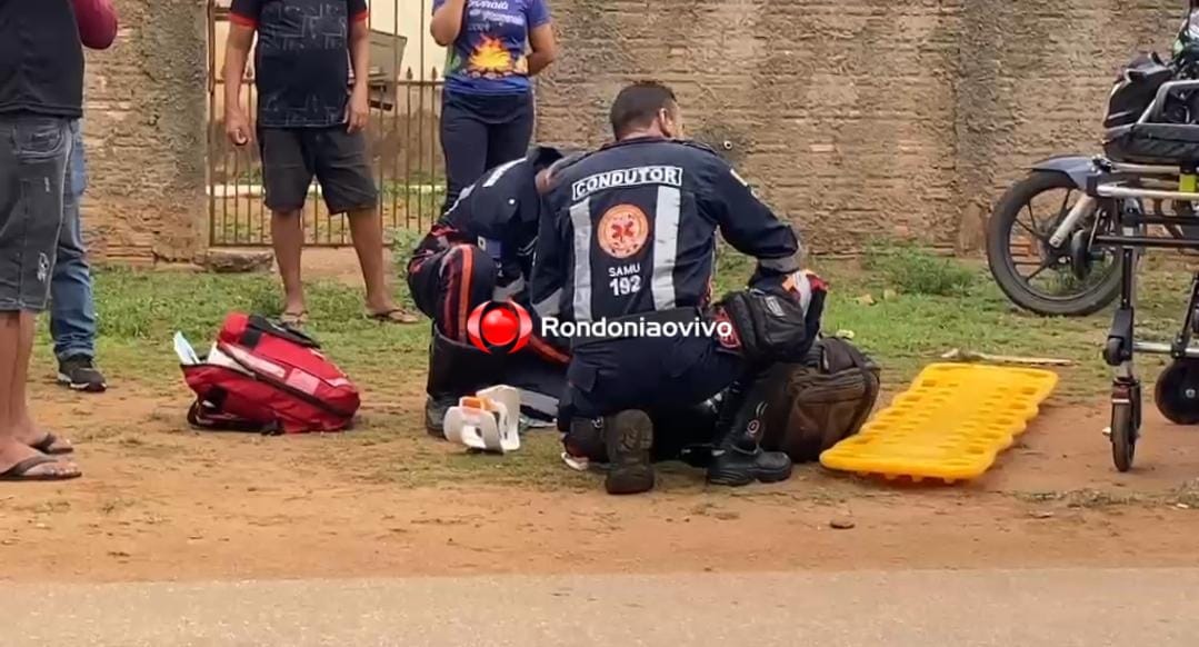 VÍDEO: Grave colisão entre motos deixa homem ferido na Daniela