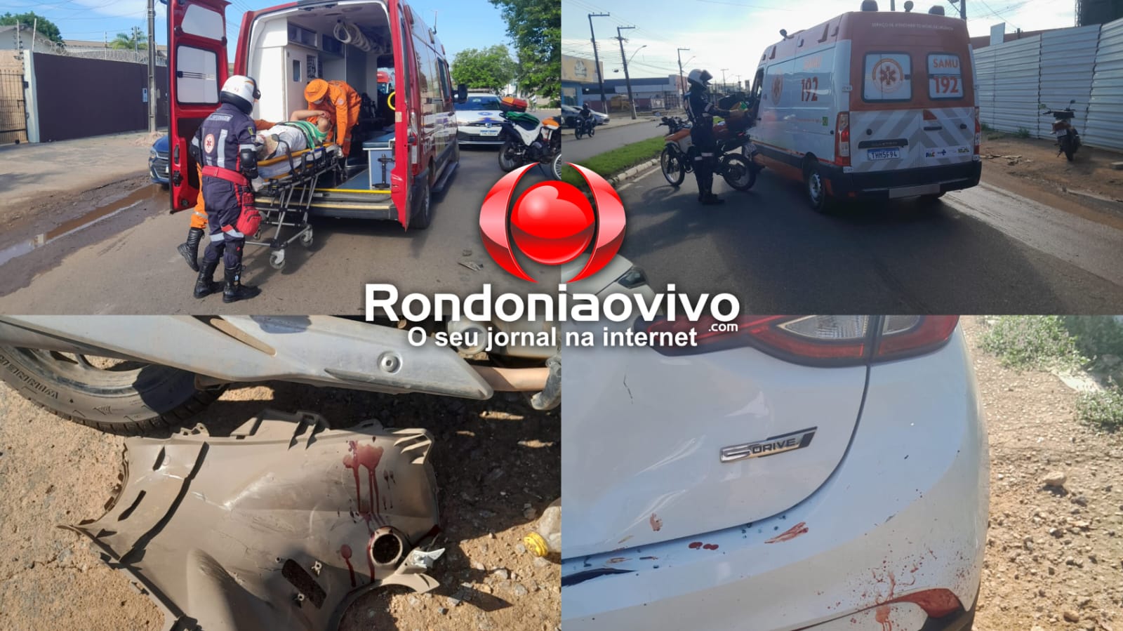 URGENTE: Motociclista fica em estado grave após acidente na Rio de Janeiro