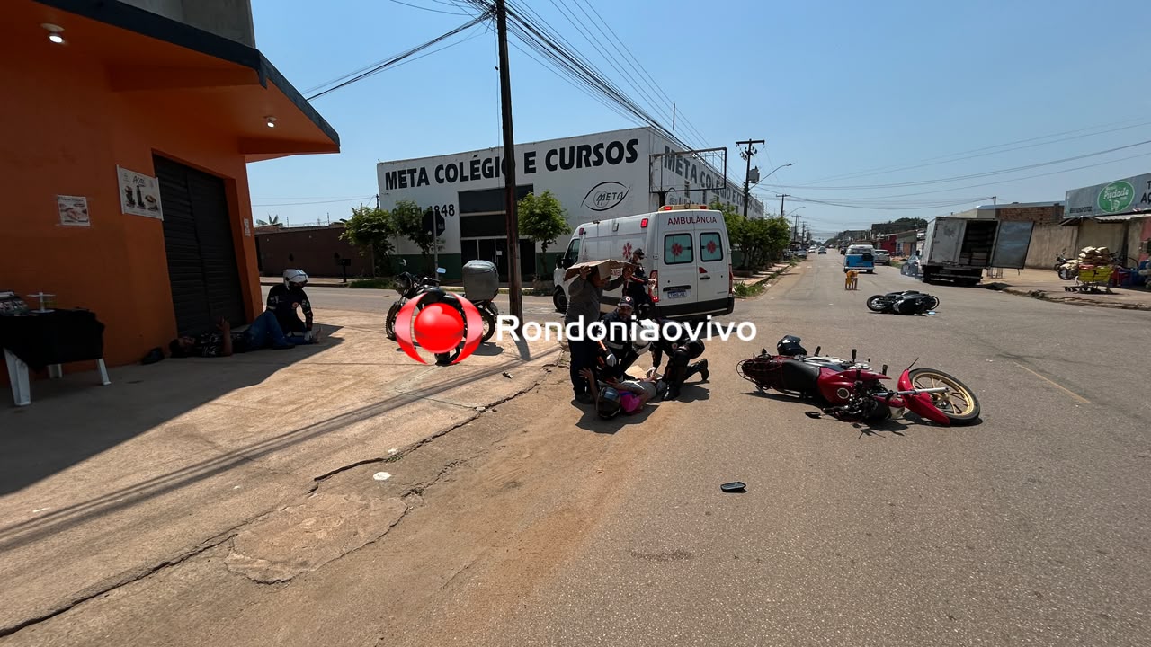 URGENTE: Moto app e passageira sofrem grave acidente na zona Sul