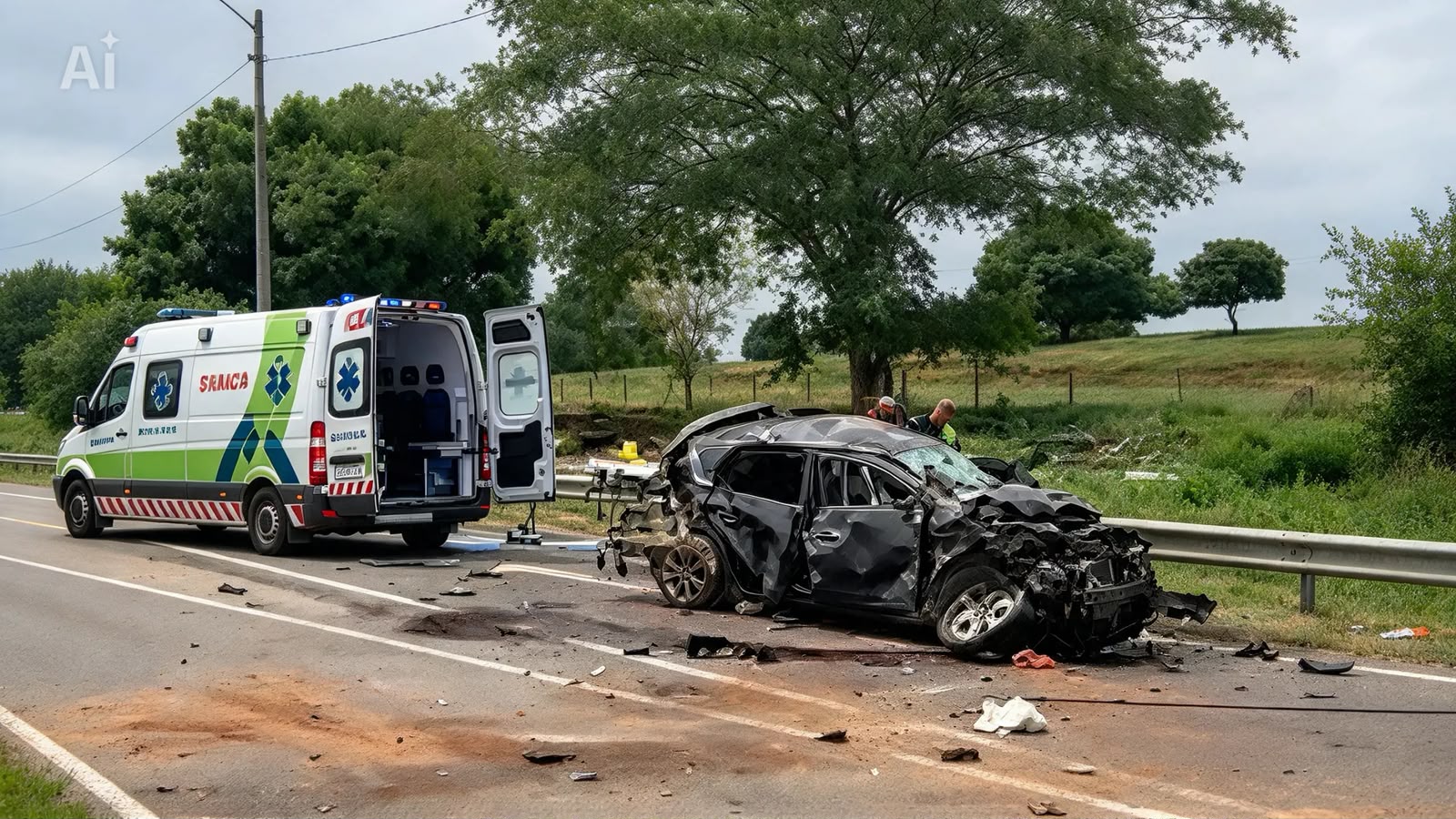 BR-364: Batida entre carreta e carro deixa três pessoas gravemente feridas