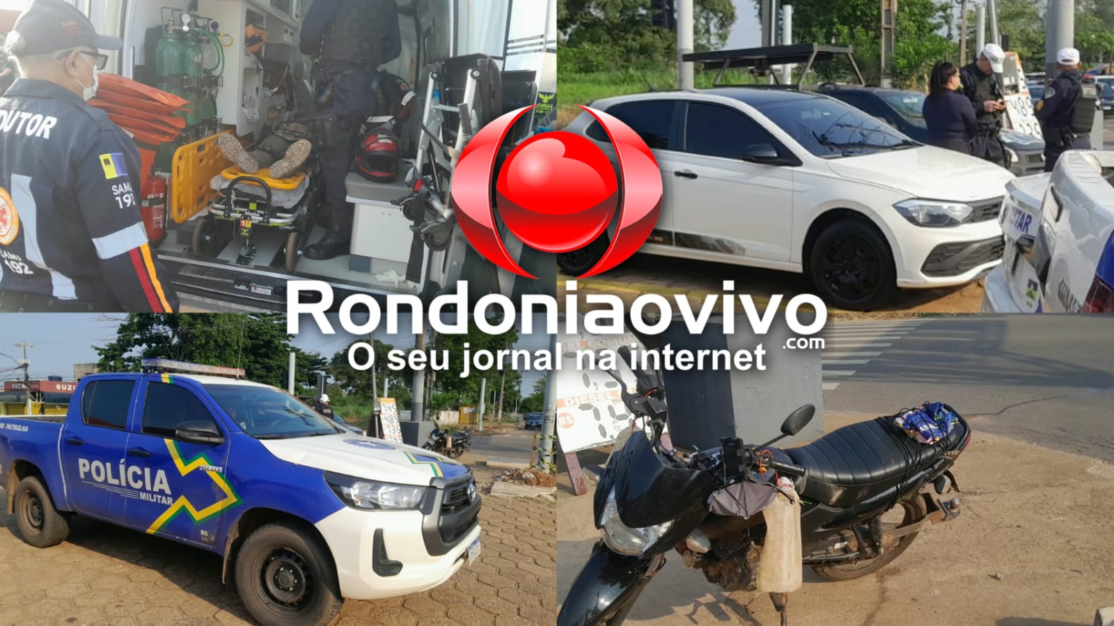 URGENTE: Motociclista sofre grave acidente após mulher entrar com carro em posto