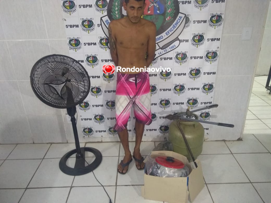 NA CAPITAL: Jovem espera vítima ir a igreja e faz arrastão em cozinha de residência