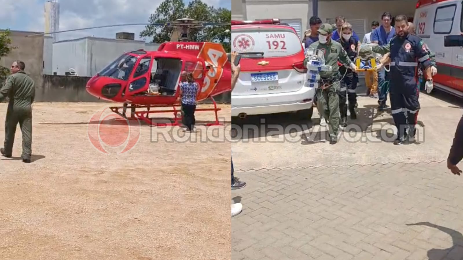 GRAVE ACIDENTE : Operação transfere criança em helicóptero para o JPII
