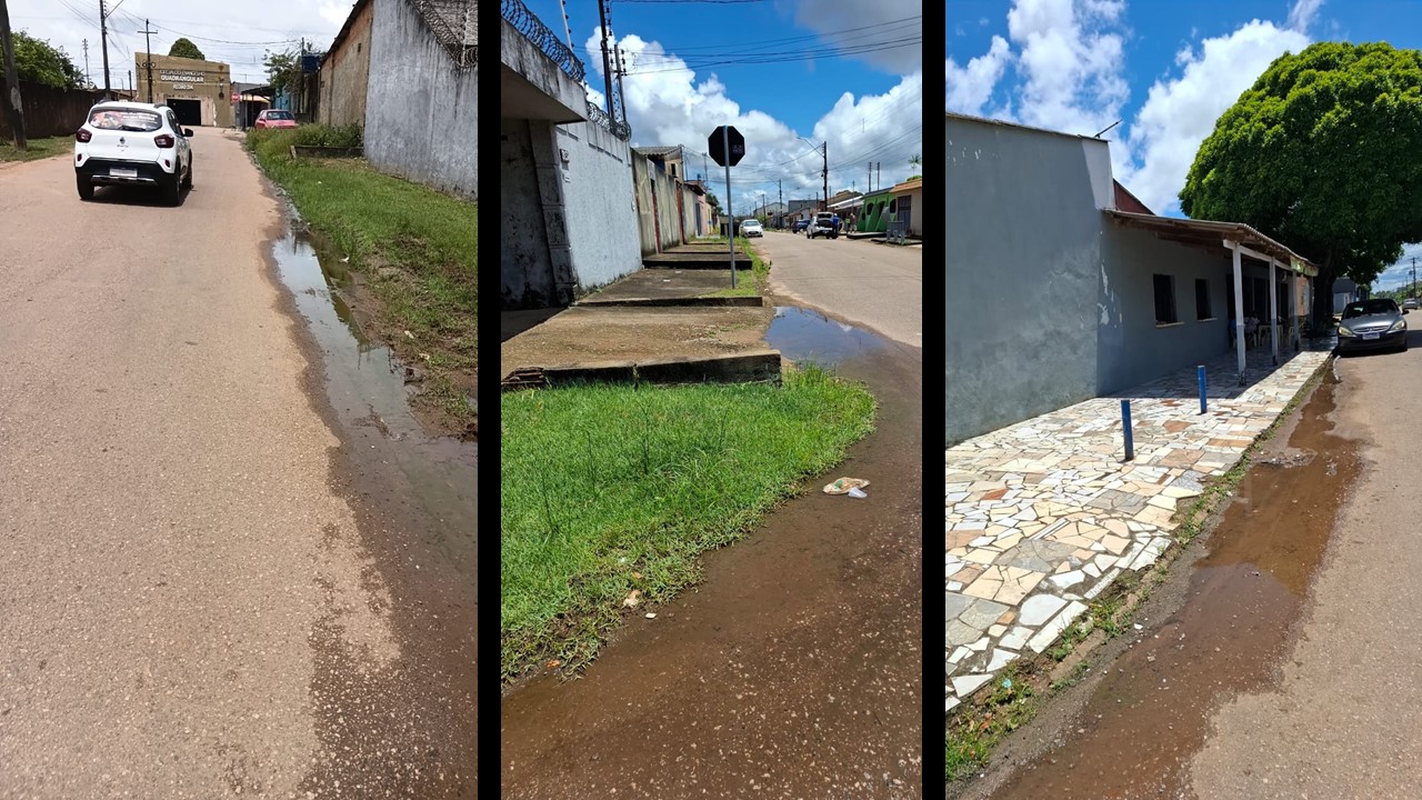 PEDIDO DE PROVIDÊNCIAS: Moradores do Caladinho reclamam de descarte irregular de água de pet shop