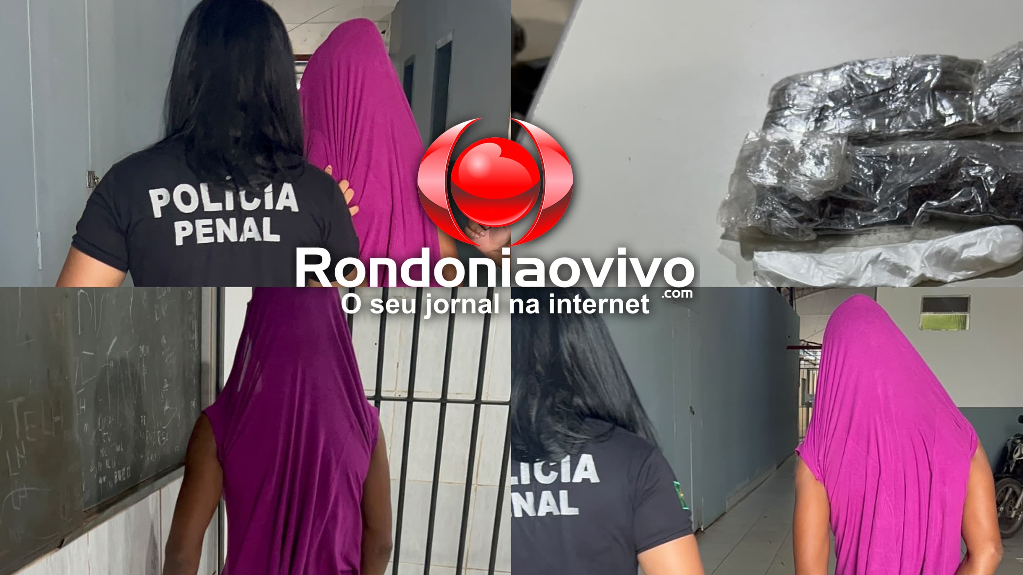 URGENTE: Mulher é flagrada levando drogas para o marido no 603