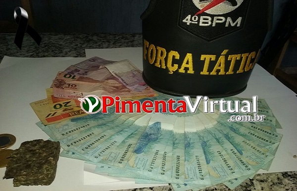 Suspeito de tráfico é detido pela PM com drogas e dinheiro