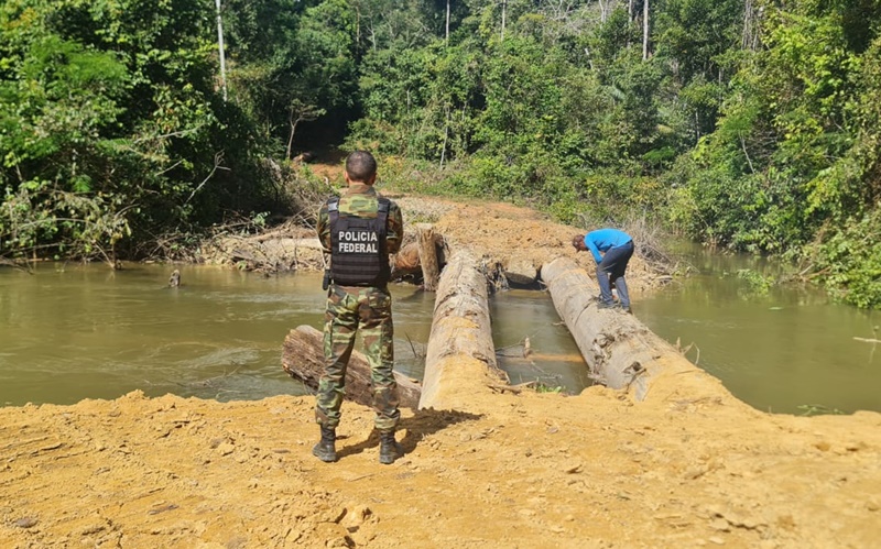 INVASORES: Polícia Federal destrói pontes em operação na Terra Indígena Karipuna