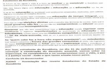 MASSA DE MANOBRA – AJERO e Confúcio Moura são denunciados ao MPE por crime eleitoral