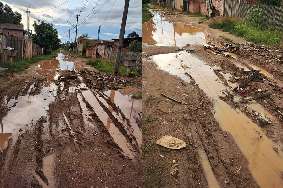 PEDIDO DE PROVIDÊNCIA: Morador relata atoleiro no bairro Nova Canaã, em Porto Velho
