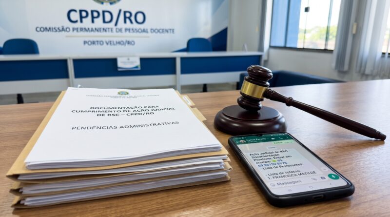 EDUCAÇÃO: CPPD/RO convoca professores para documentos de ação judicial do RSC