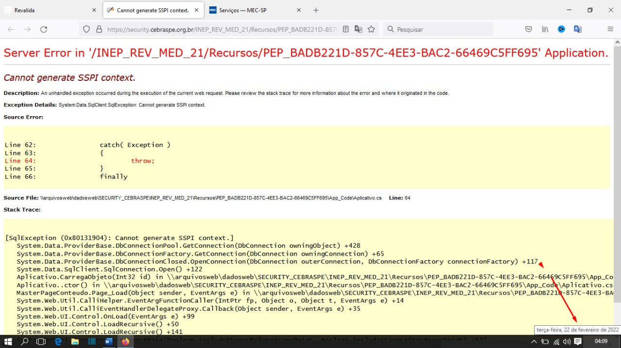 TRAVADO: Candidatos reclamam de acesso ao sistema do Revalida
