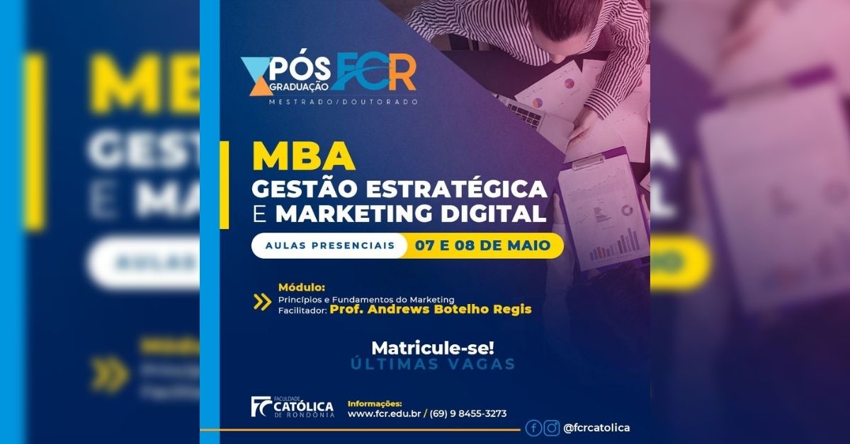 PÓS-GRADUAÇÃO: Faculdade Católica oferece curso de Gestão Estratégica e Marketing Digital