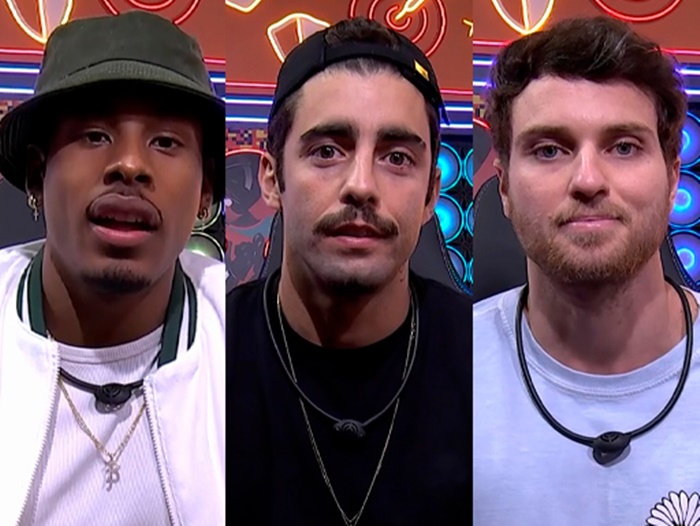 BBB22: Lucas, Paulo André e Pedro Scooby se enfrentam no paredão 