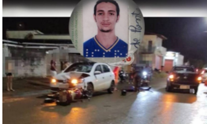 NÃO RESISTIU: Motociclista morre tragicamente após se chocar contra carro 