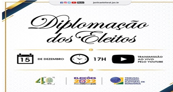 ELEIÇÕES 2022: Assista a diplomação pelo Tribunal Regional Eleitoral dos candidatos eleitos 