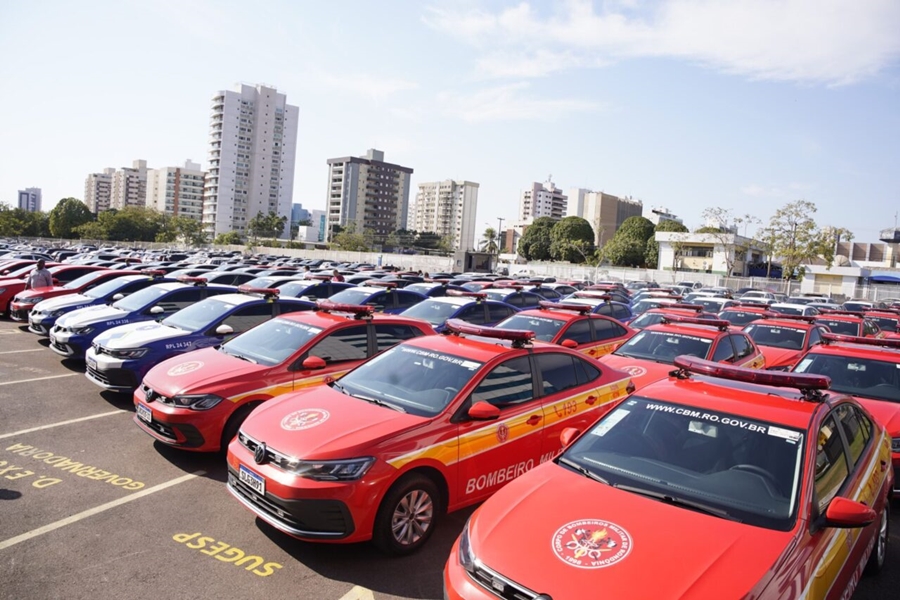 INVESTIMENTO E SEGURANÇA: Governo de RO reforça segurança pública com entrega de novos veículos