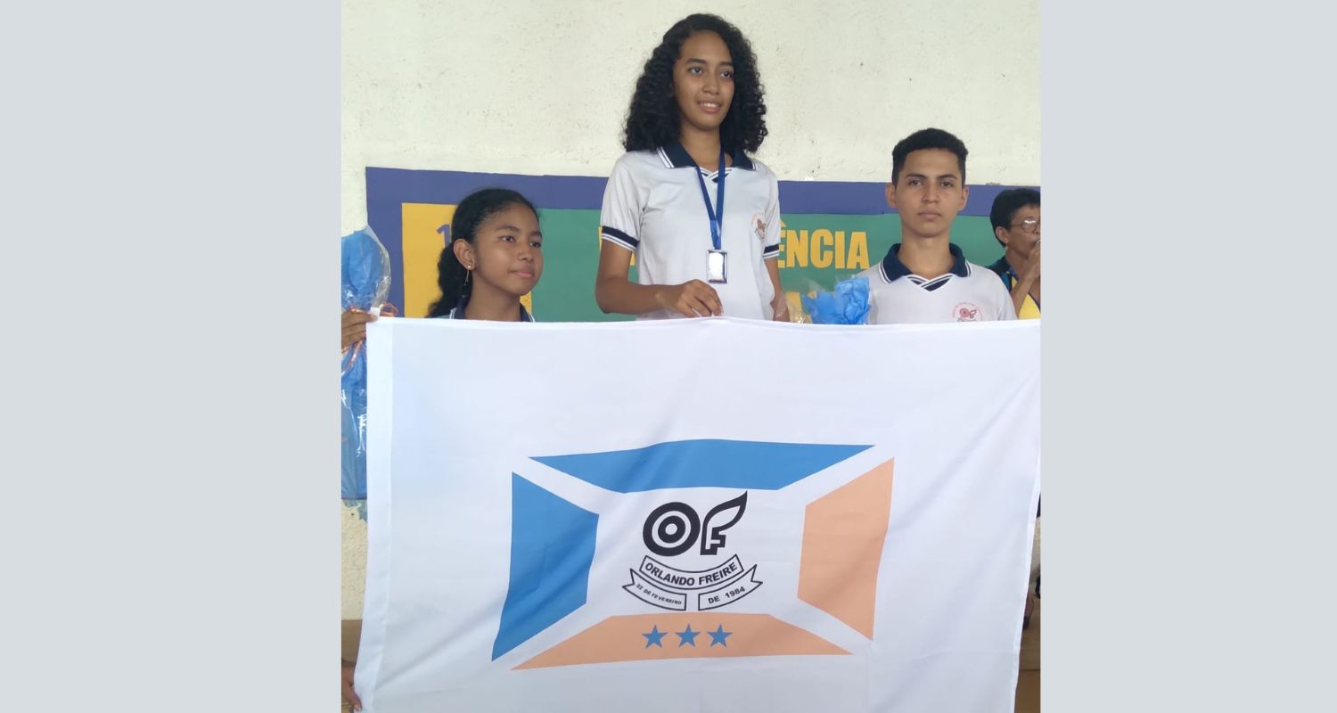 IARA RIBEIRO: Aluna do ensino médio vence concurso da bandeira oficial da escola Orlando Freire