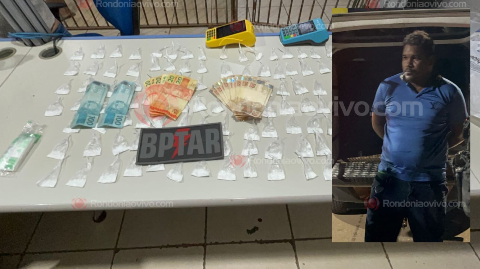 AÇÃO DO BPTAR: 'Neguinho do CV' é preso acusado de chefiar boca de fumo na frente de escola