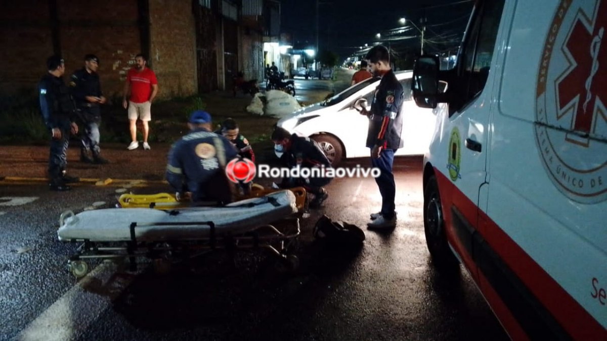ATINGIDO EM CHEIO: Ciclista é atropelado por motorista de HB20 que avançou preferencial 