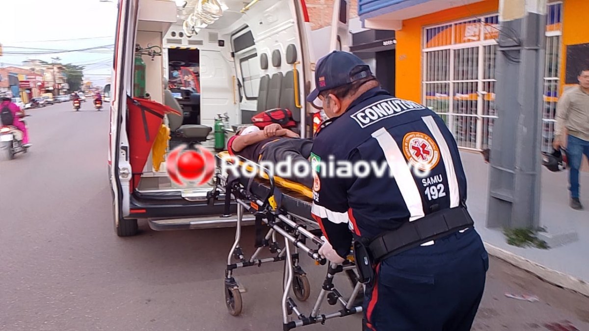 NA JATUARANA: Motociclista quebra a perna após mulher em carro avançar preferencial 