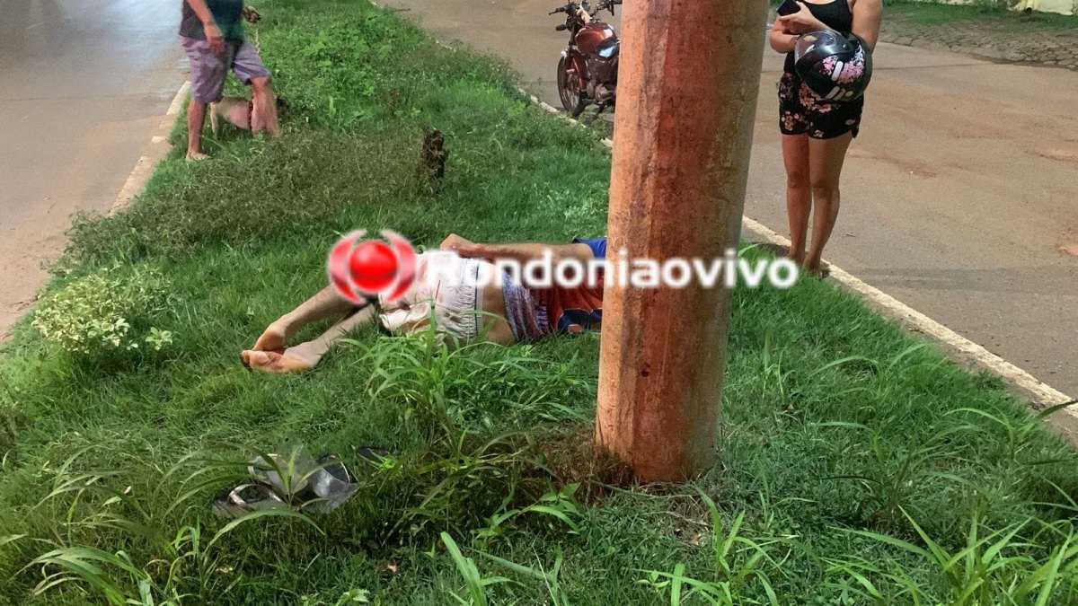 RUA DA BEIRA: Motociclista fica em estado grave após bater contra poste 