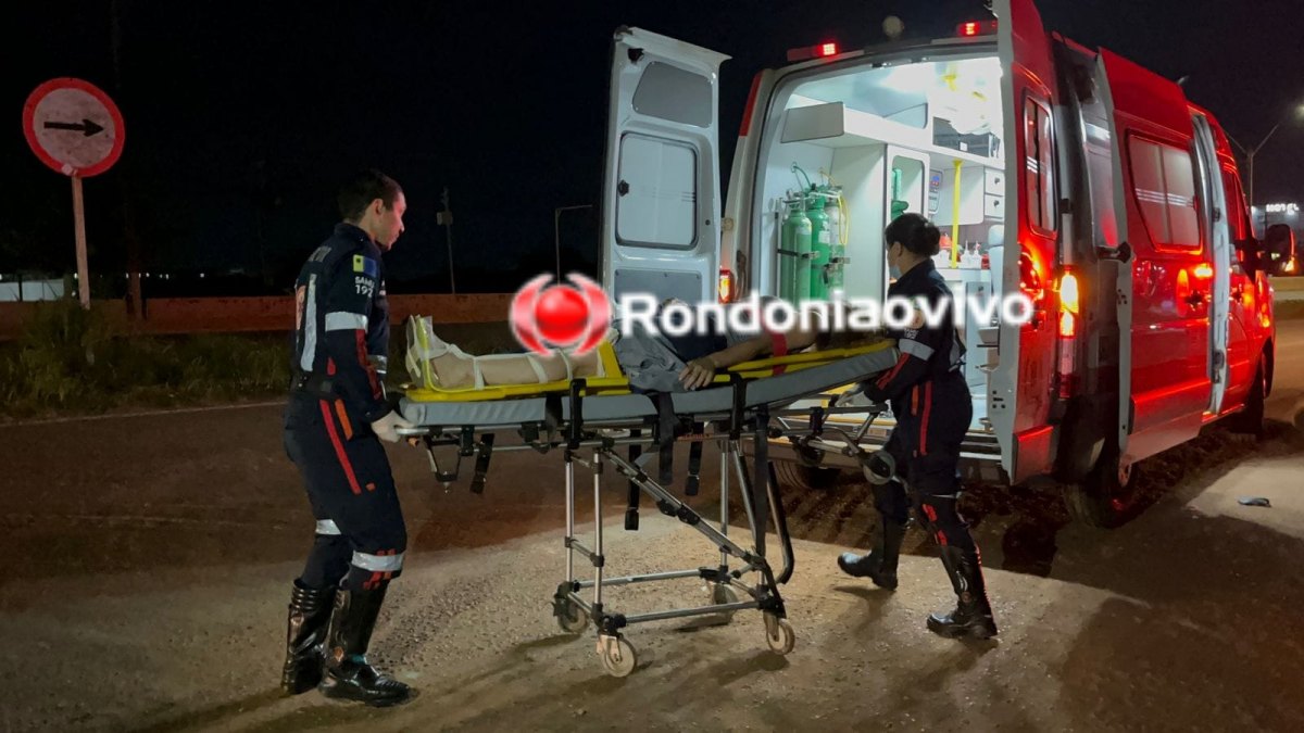 RUA DA BEIRA: Acidente envolvendo caminhão e moto deixa casal ferido 