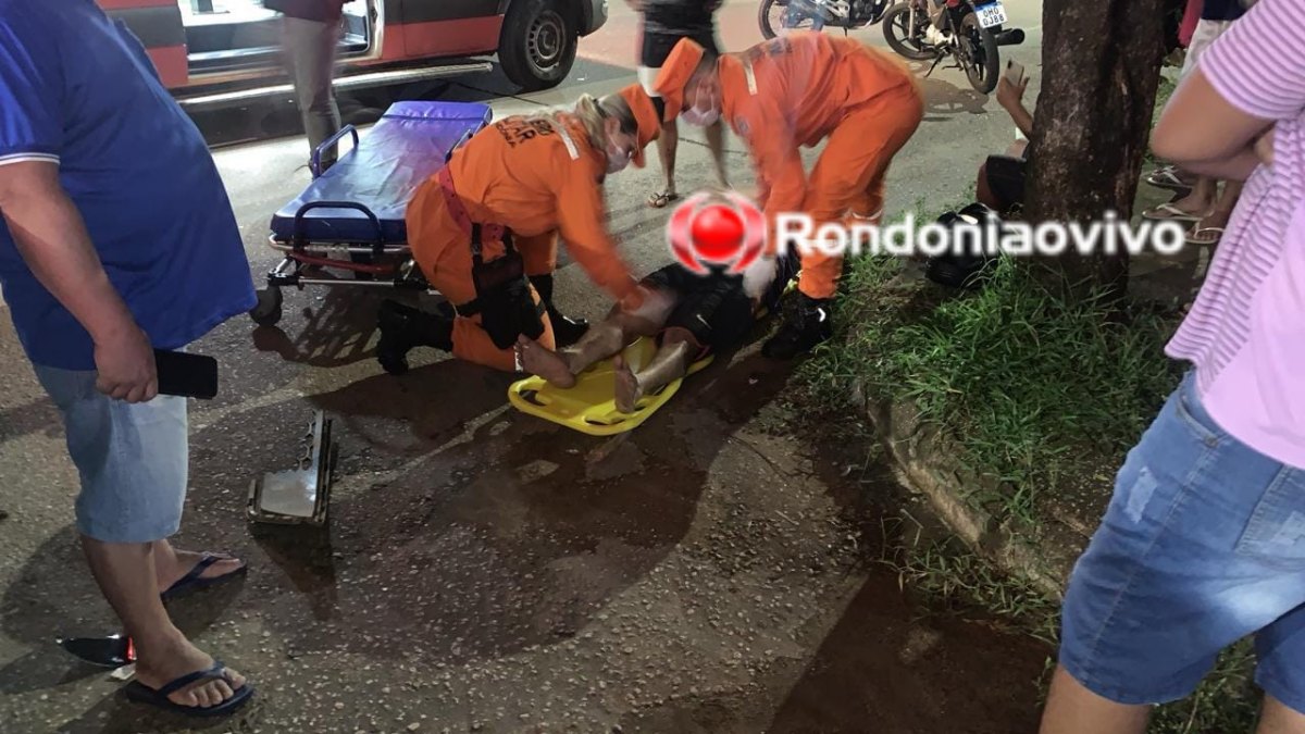 MOTORISTA PRESO: Grave colisão frontal deixa motoboy de delivery ferido na Mamoré 