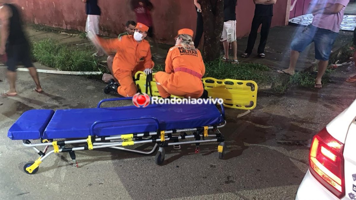 MOTORISTA PRESO: Grave colisão frontal deixa motoboy de delivery ferido na Mamoré 