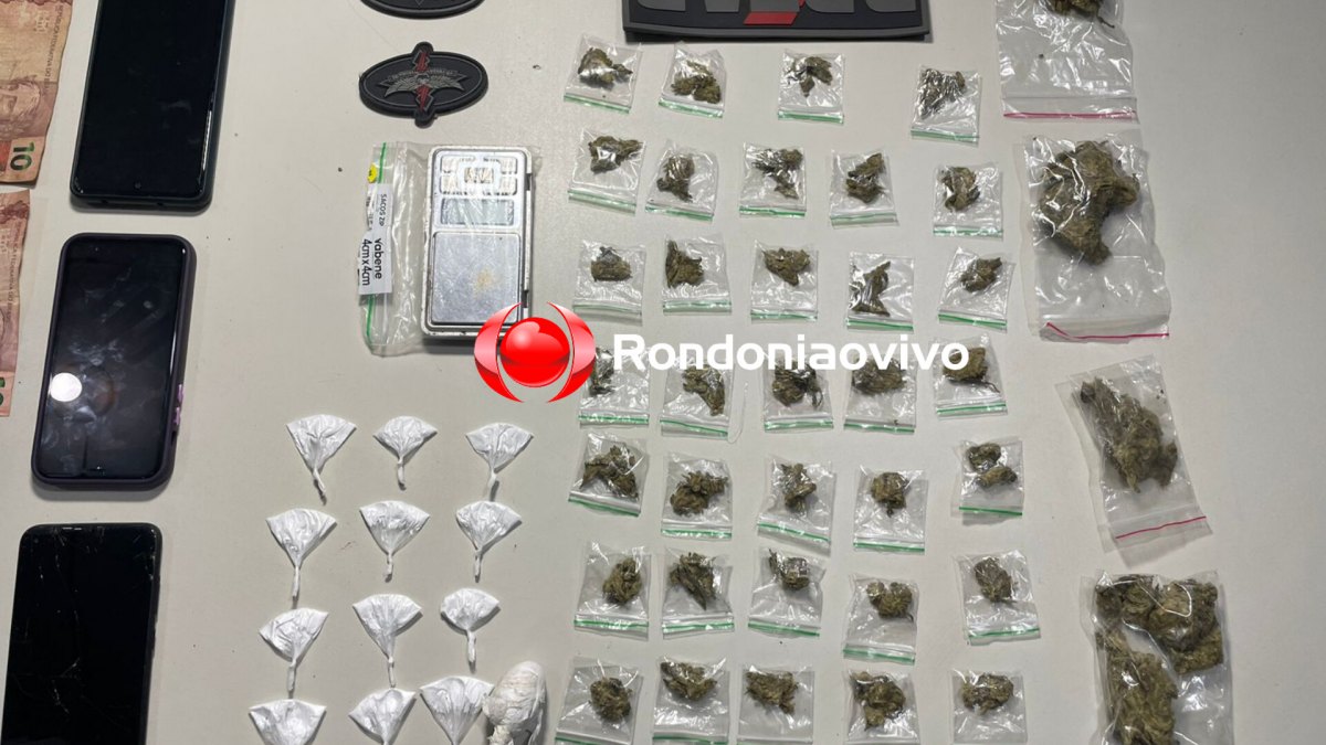 DEIXOU PARA TRÁS: Marido foge e mulher é presa pelo BPTAR acusada de tráfico de drogas 