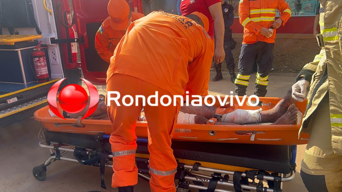 VÍDEO: Corpo de Bombeiros resgata homem que subiu no telhado de drogaria
