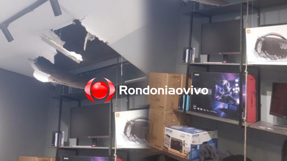 VÍDEO: Criminoso invade loja de eletrônicos para furtar notebooks e dinheiro 
