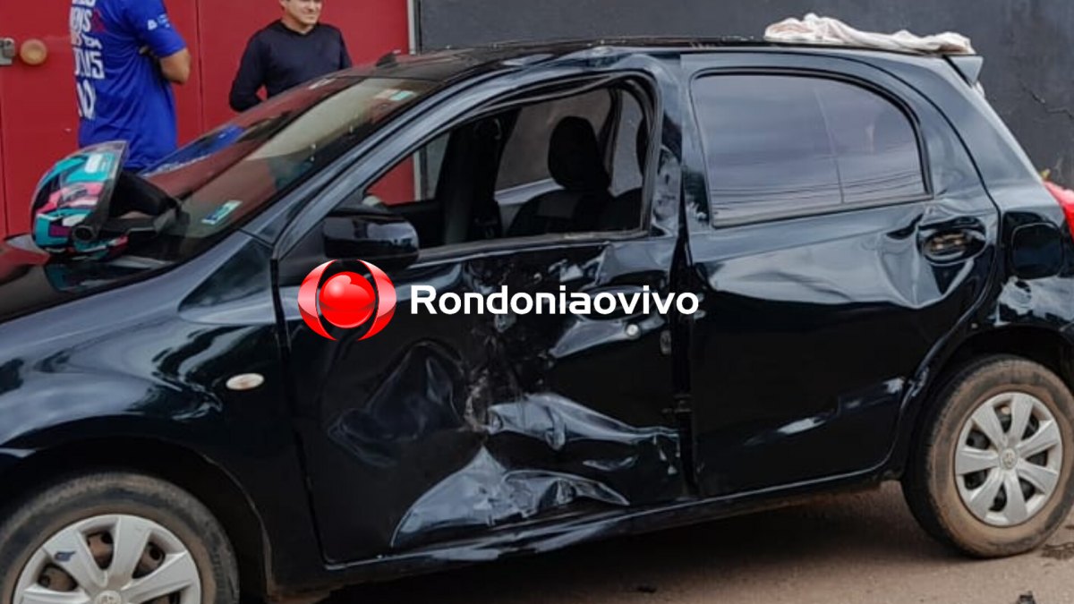 URGENTE: Motociclista vai parar em cima de carro após grave acidente na Pinheiro Machado 