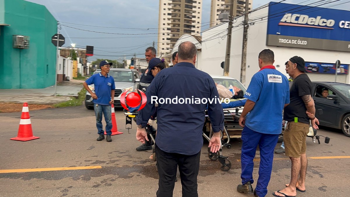 URGENTE: Motorista de Gol avança cruzamento e deixa motociclista ferida