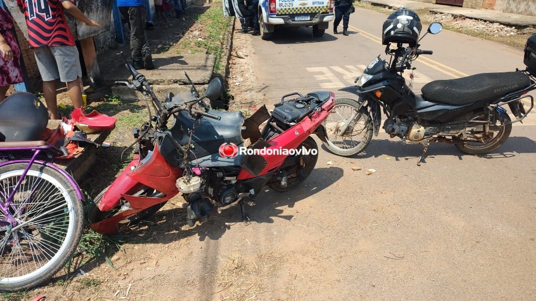 URGENTE: Carro Uno capota após atropelar mulher em motocicleta