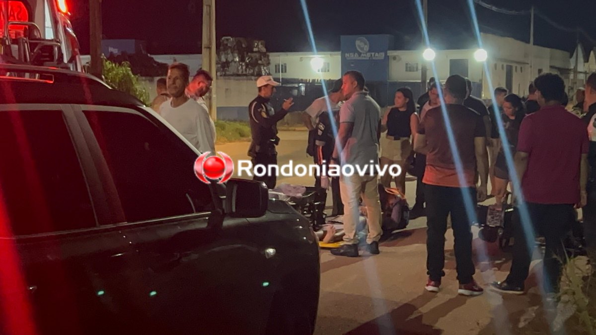 URGENTE: Acidente deixa motociclista ferido na zona Sul de Porto Velho