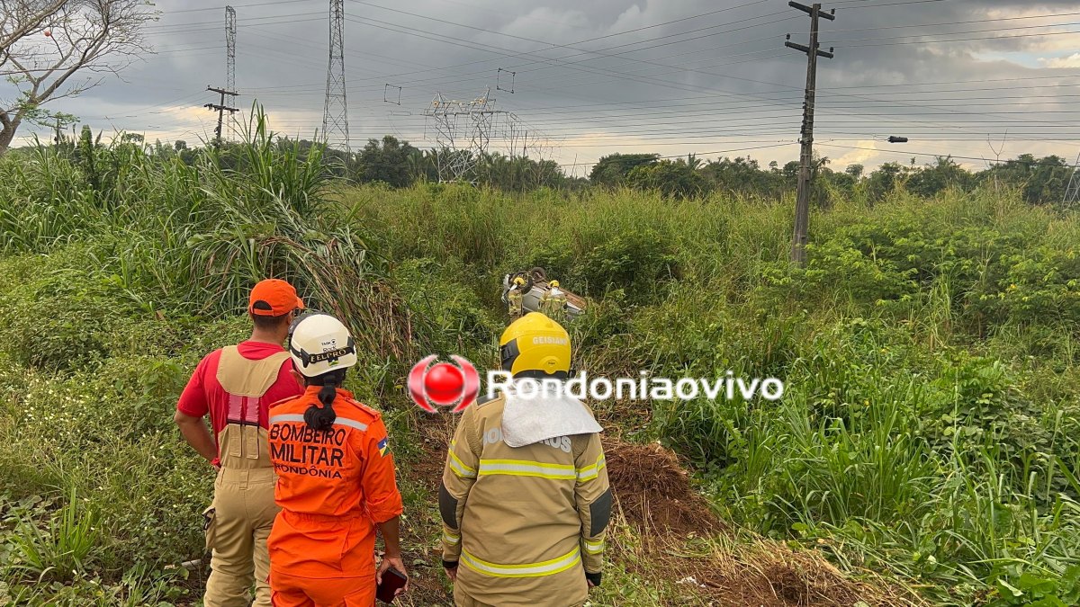 VÍDEO: Grave acidente com capotamento é registrado na BR-364; Carro caiu em ribanceira